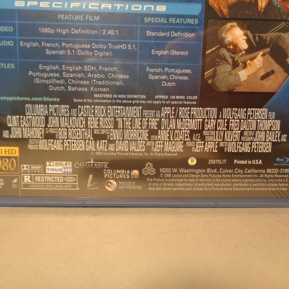IN THE LINE OF FIRE New Blu-ray Disc / Special Features / High Definition - Picture 6 of 8
